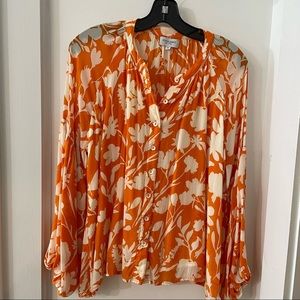 Olivia James The Emory Blouse Medium M EUC Floral